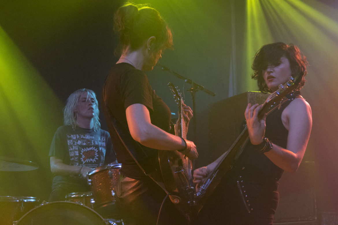 Ex Hex on stage at the Scala in London on 2 November 2015