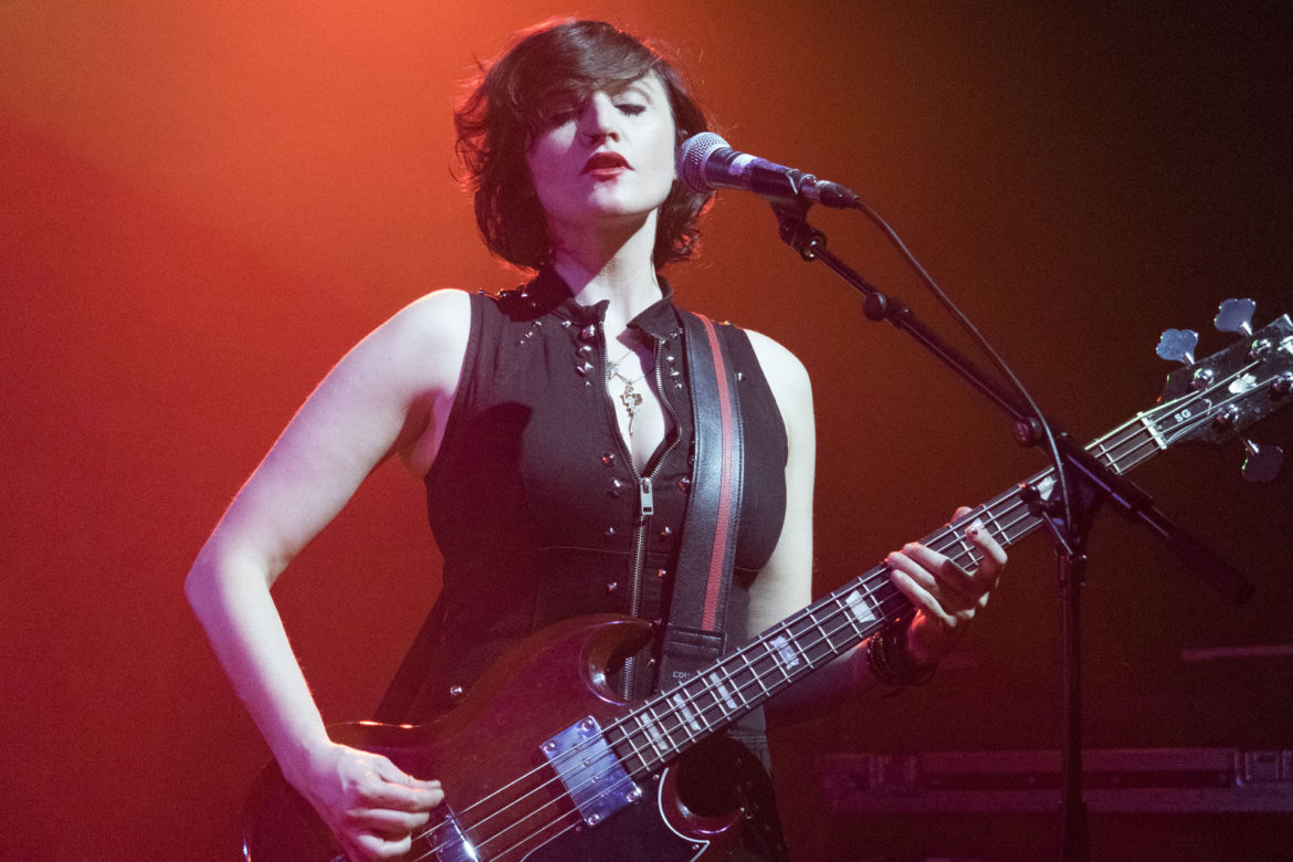 Ex Hex on stage at the Scala in London on 2 November 2015